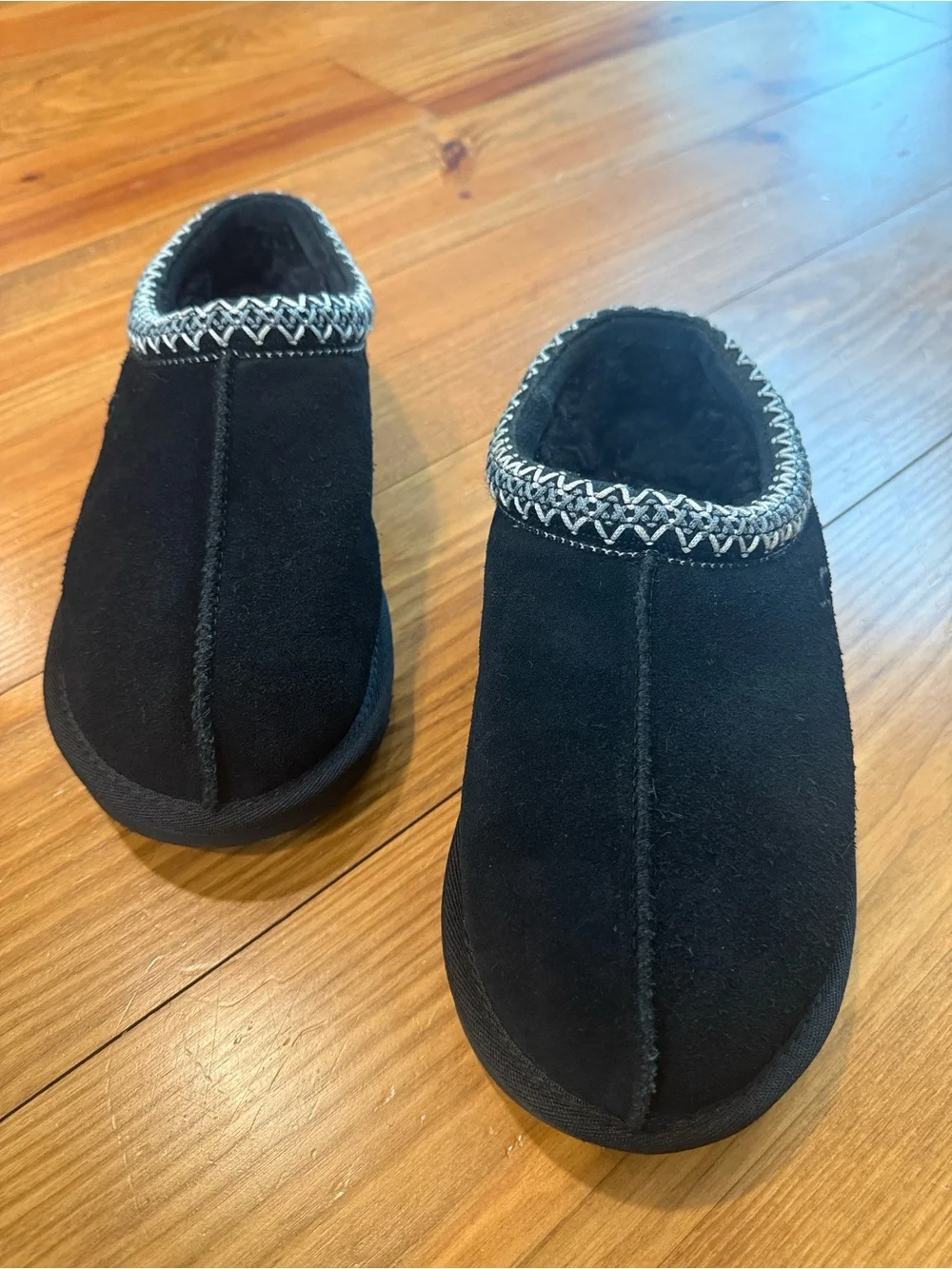 UGG Tasman Black Plush Shearling Lined Slip-Ons - Picture 6 of 7
